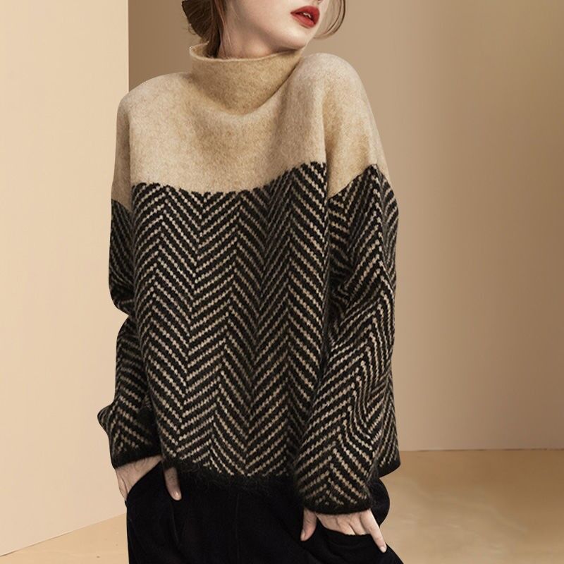 Contrasting warm sweater | SYVEN