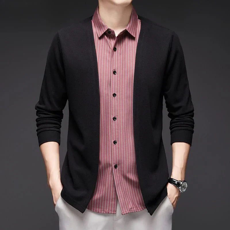 Gianluigi™ Italian 2-in-1 cardigan shirt