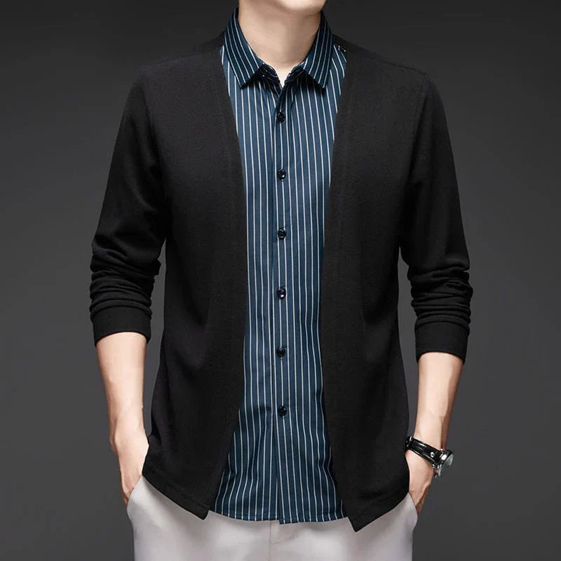 Gianluigi™ Italian 2-in-1 cardigan shirt