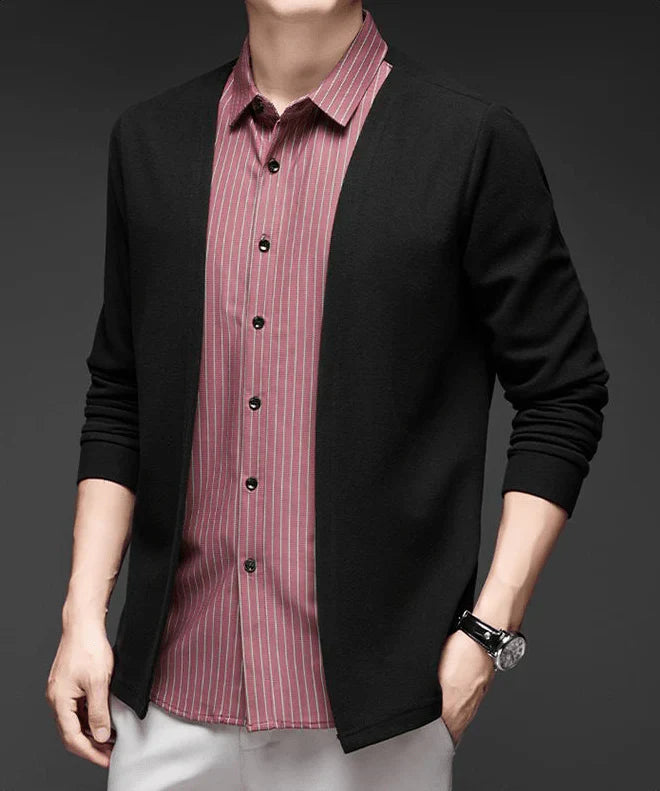 Gianluigi™ Italian 2-in-1 cardigan shirt