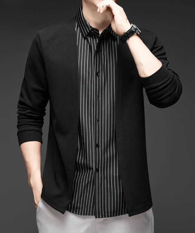 Gianluigi™ Italian 2-in-1 cardigan shirt