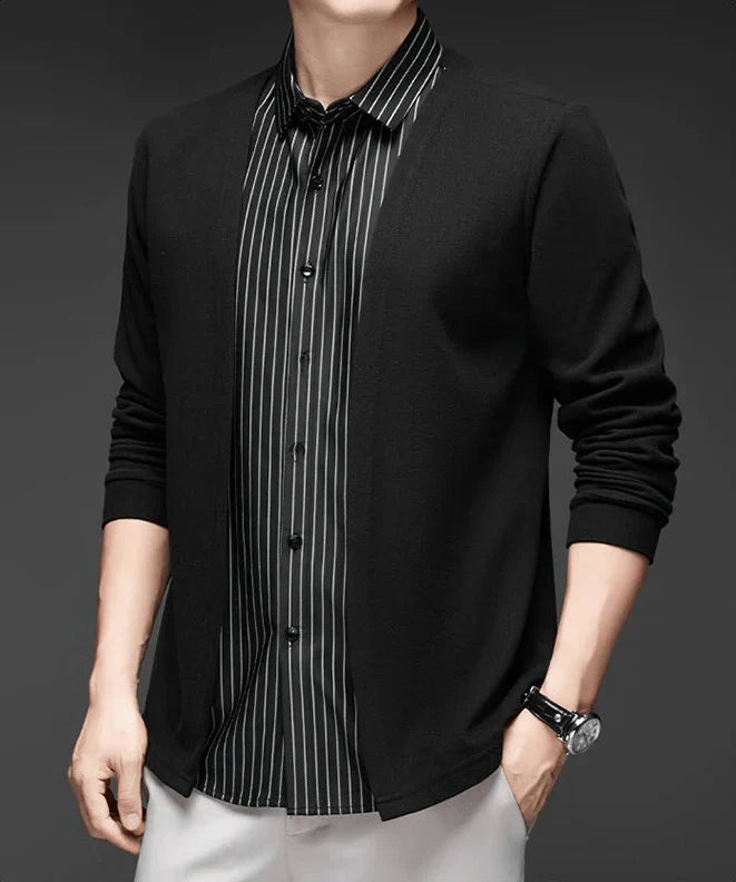 Gianluigi™ Italian 2-in-1 cardigan shirt
