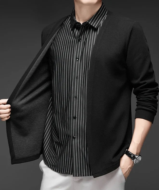 Gianluigi™ Italian 2-in-1 cardigan shirt