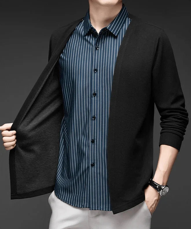 Gianluigi™ Italian 2-in-1 cardigan shirt