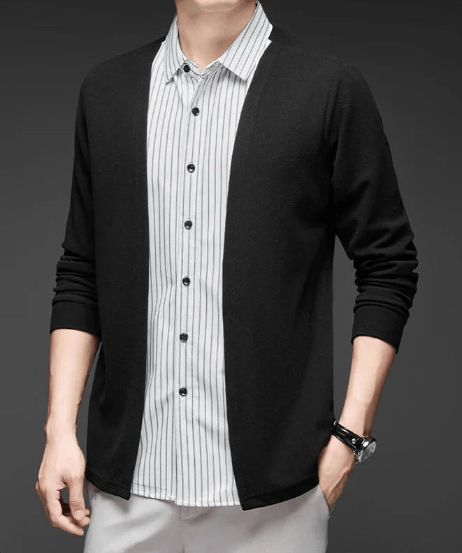 Gianluigi™ Italian 2-in-1 cardigan shirt
