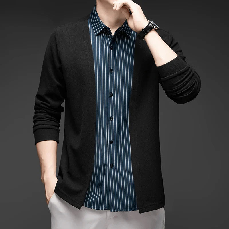 Gianluigi™ Italian 2-in-1 cardigan shirt