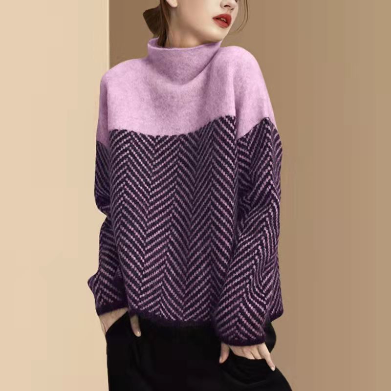 Contrasting warm sweater | SYVEN